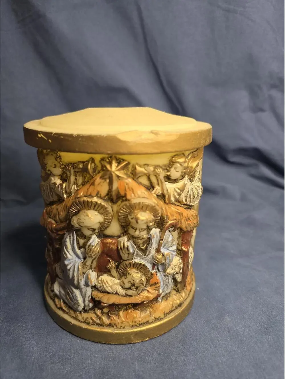 Vintage Handcrafted Lenox Nativity Scene Candle